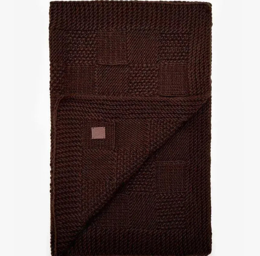 Dog blanket "Chess" - brown (100 × 80 cm)