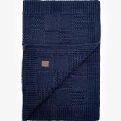 Dog blanket "Chess" - blue (100 × 80 cm)