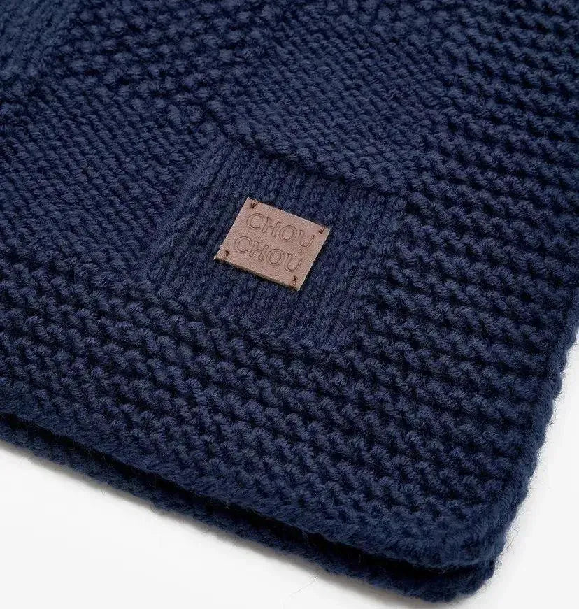 Dog blanket "Chess" - blue (100 × 80 cm)