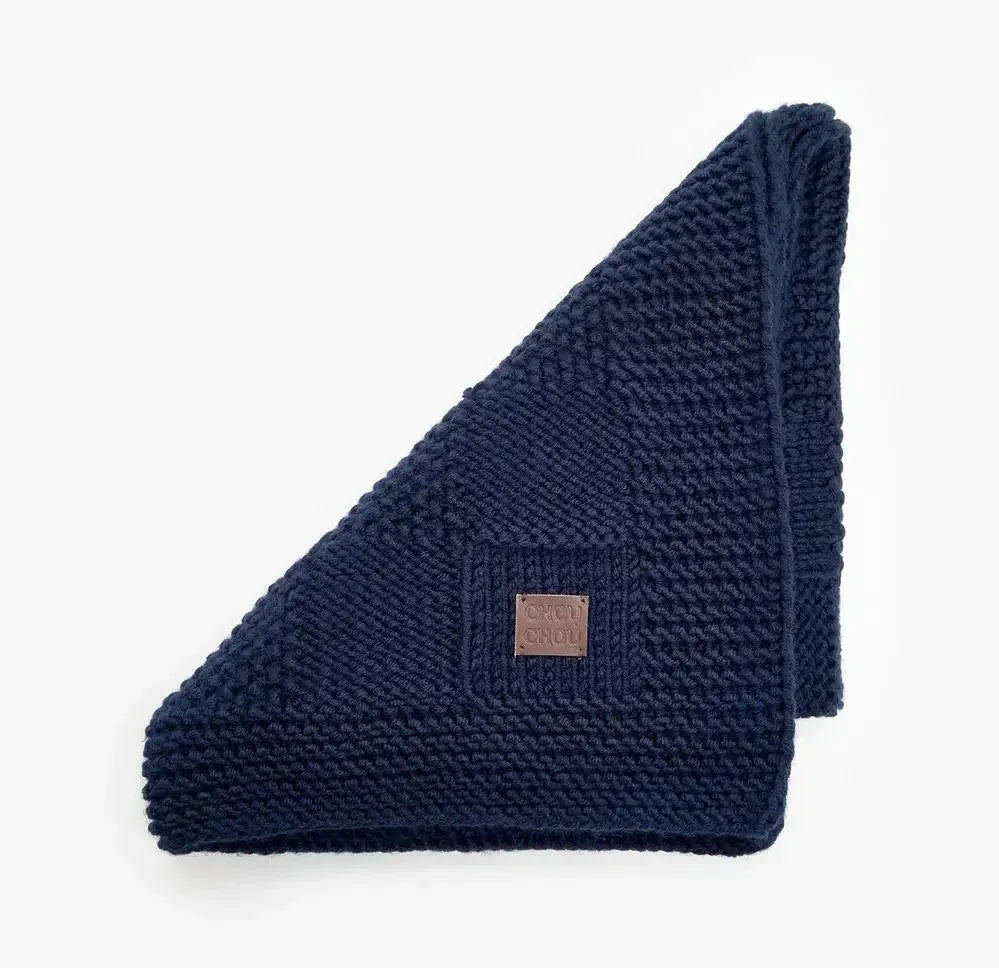 Dog blanket "Chess" - blue (100 × 80 cm)