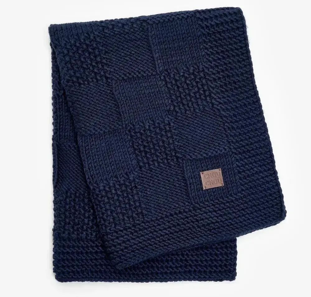 Dog blanket "Chess" - blue (100 × 80 cm)