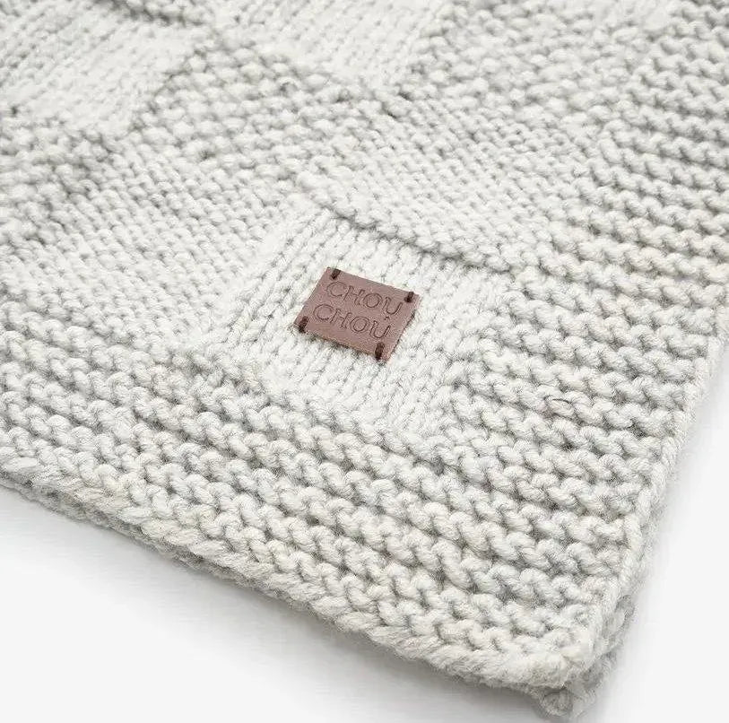 Dog blanket "Chess" - gray (100 × 80 cm)