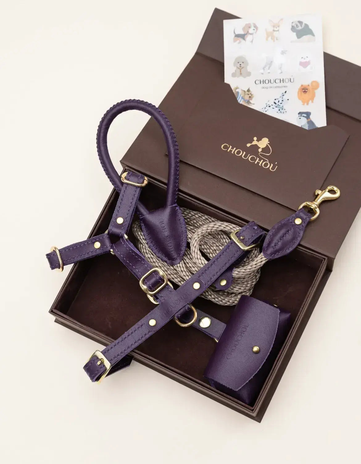 A luxurious set of dog accessories - handmade, premium