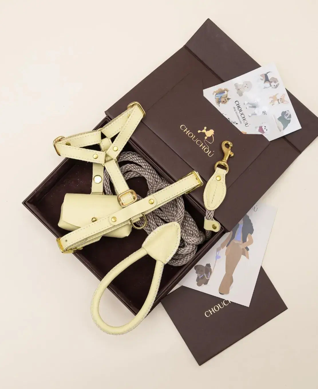 A luxurious set of dog accessories - handmade, premium