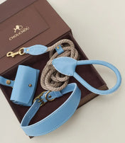 Almond Luxury Collar, Classy Leash and Case – Premium Handmade Dog Set