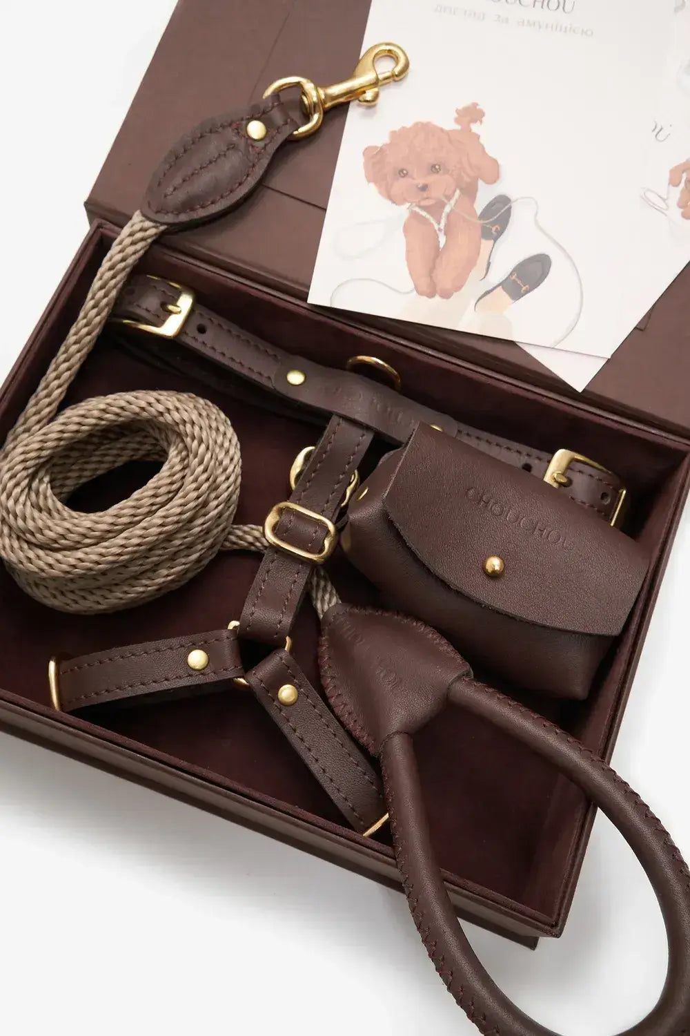 A luxurious set of dog accessories - handmade, premium