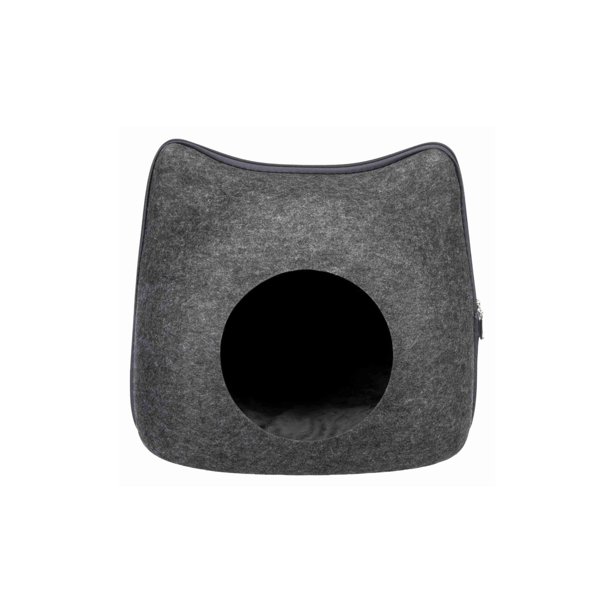 Cat Bed Closed, Anthracite, 38 × 35 × 37 cm