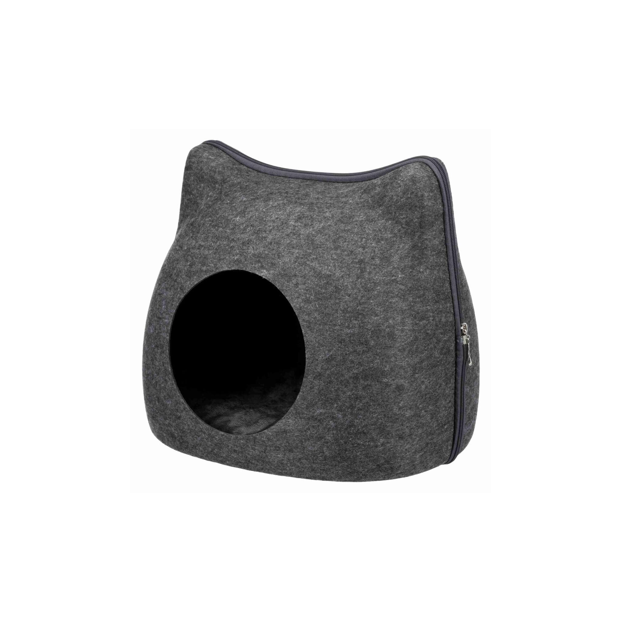Cat Bed Closed, Anthracite, 38 × 35 × 37 cm