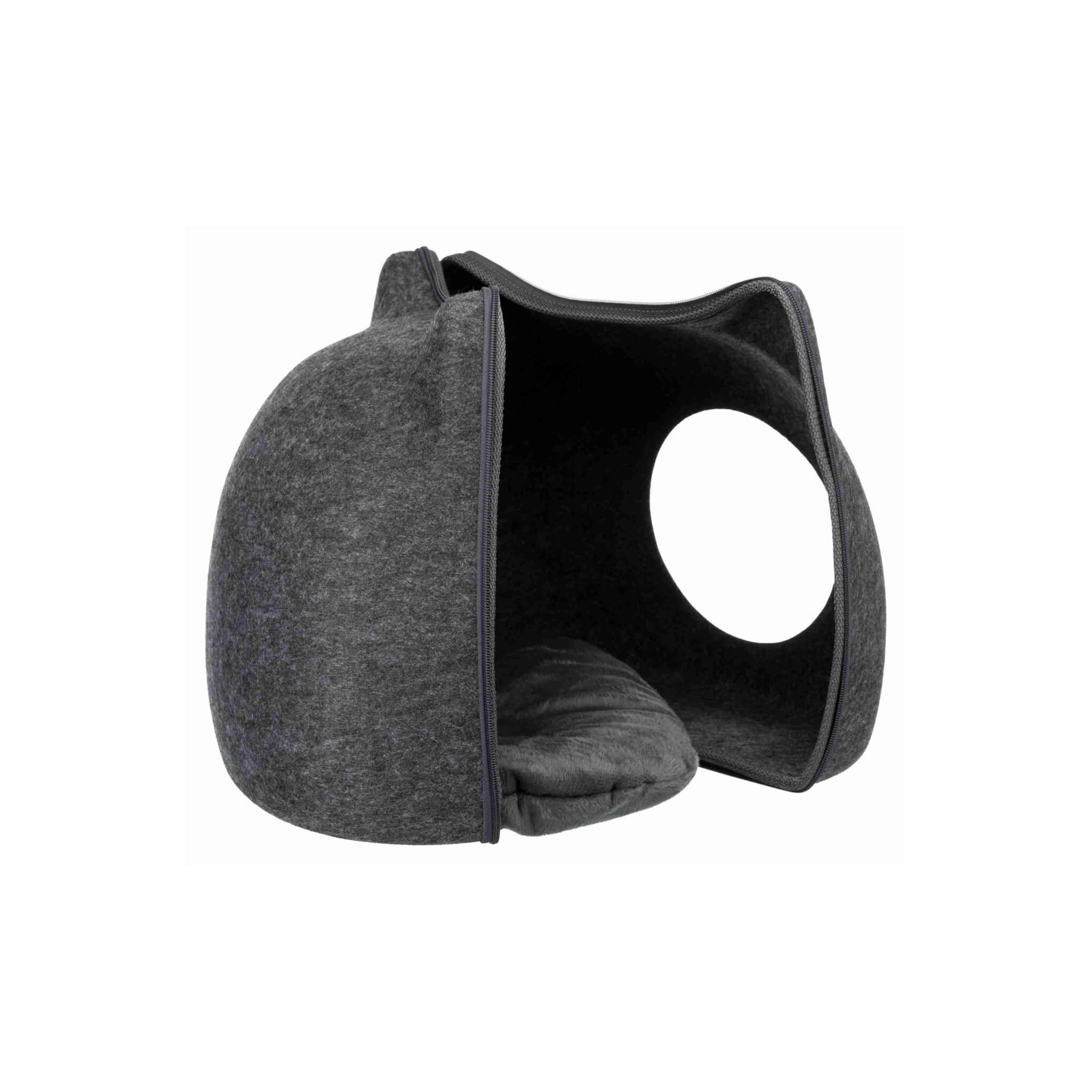 Cat Bed Closed, Anthracite, 38 × 35 × 37 cm