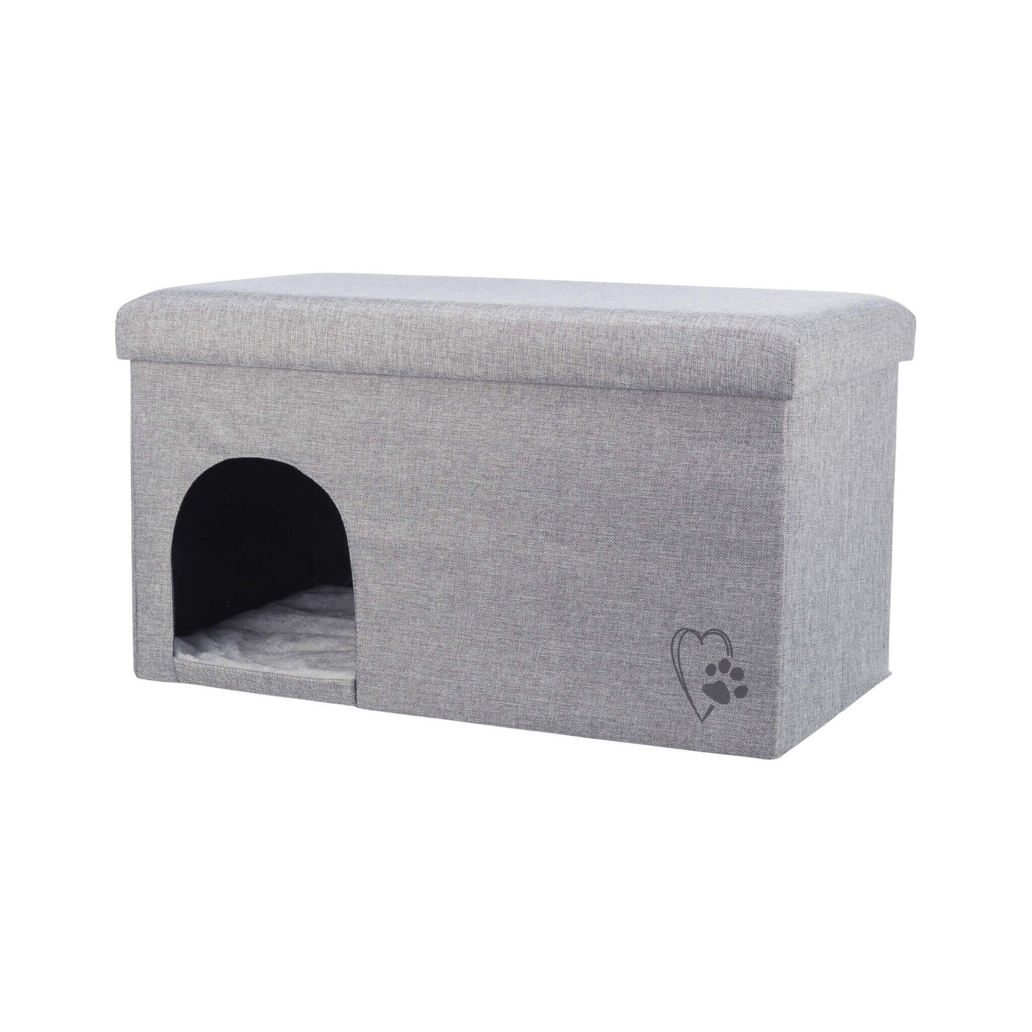Kimy's closed bed, light gray, 72 × 40 × 40 cm