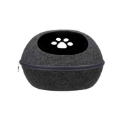 Liva bed closed, felt, anthracite, 40 × 24 × 47 cm