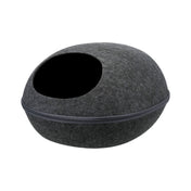 Liva bed closed, felt, anthracite, 40 × 24 × 47 cm