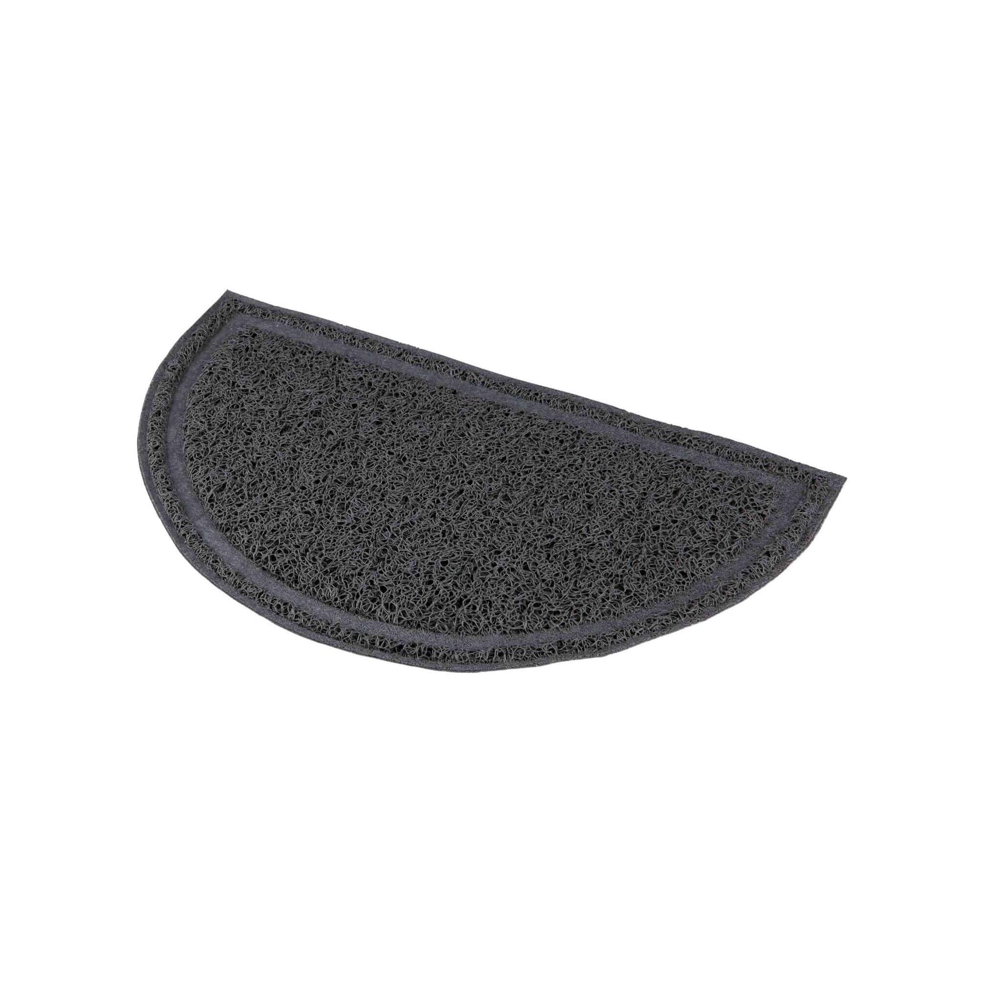 PVC litter box mat 59×35 cm anthracite semi-circular