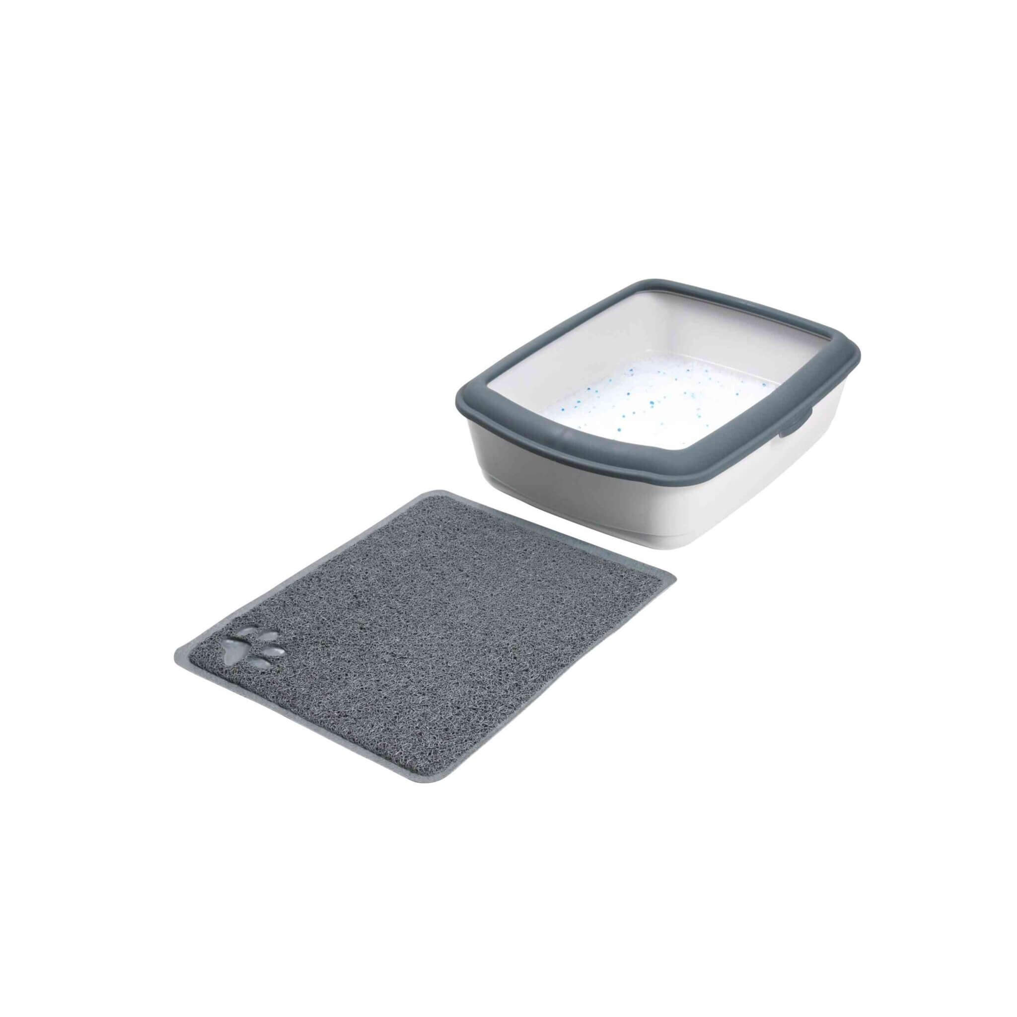 PVC litter box mat 37×45 cm anthracite