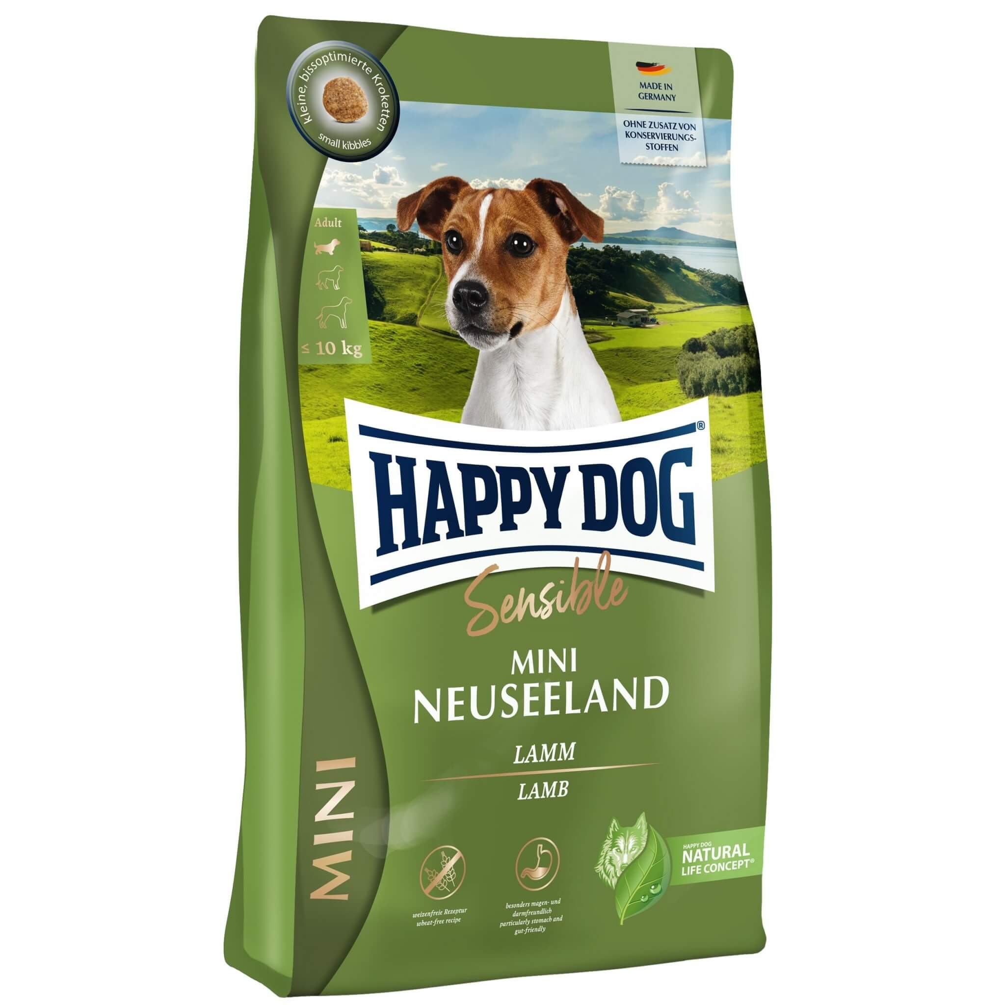 Happy Dog Mini Neuseeland – jagnięcina, małe psy 10kg