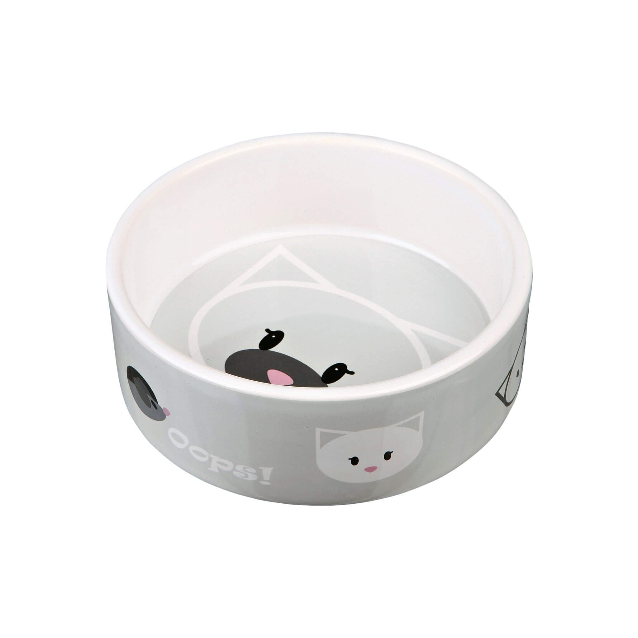 Ceramic cat bowl Mimi gray 0.3 l 12 cm