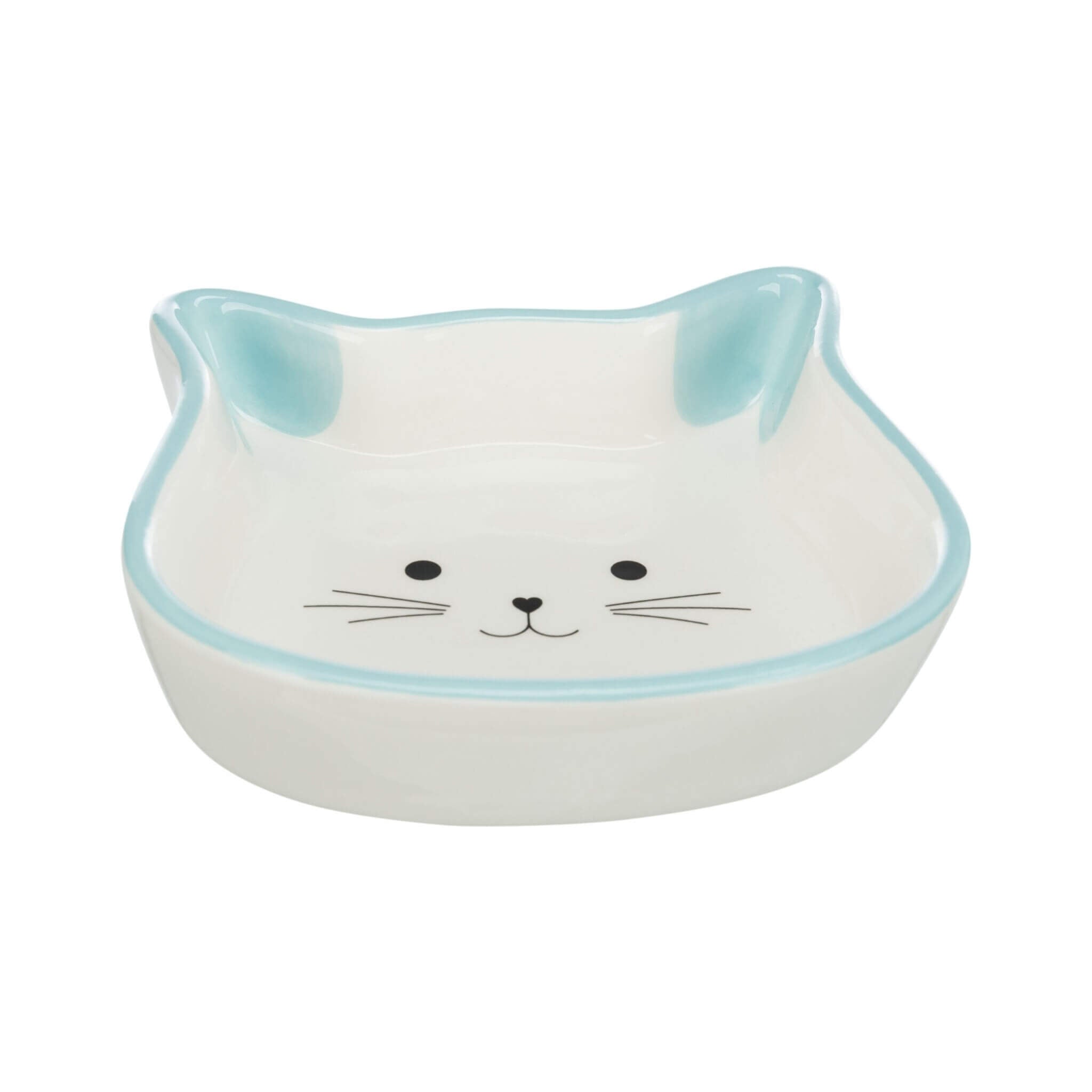 Ceramic bowl with cat motif, blue, 0.25 l