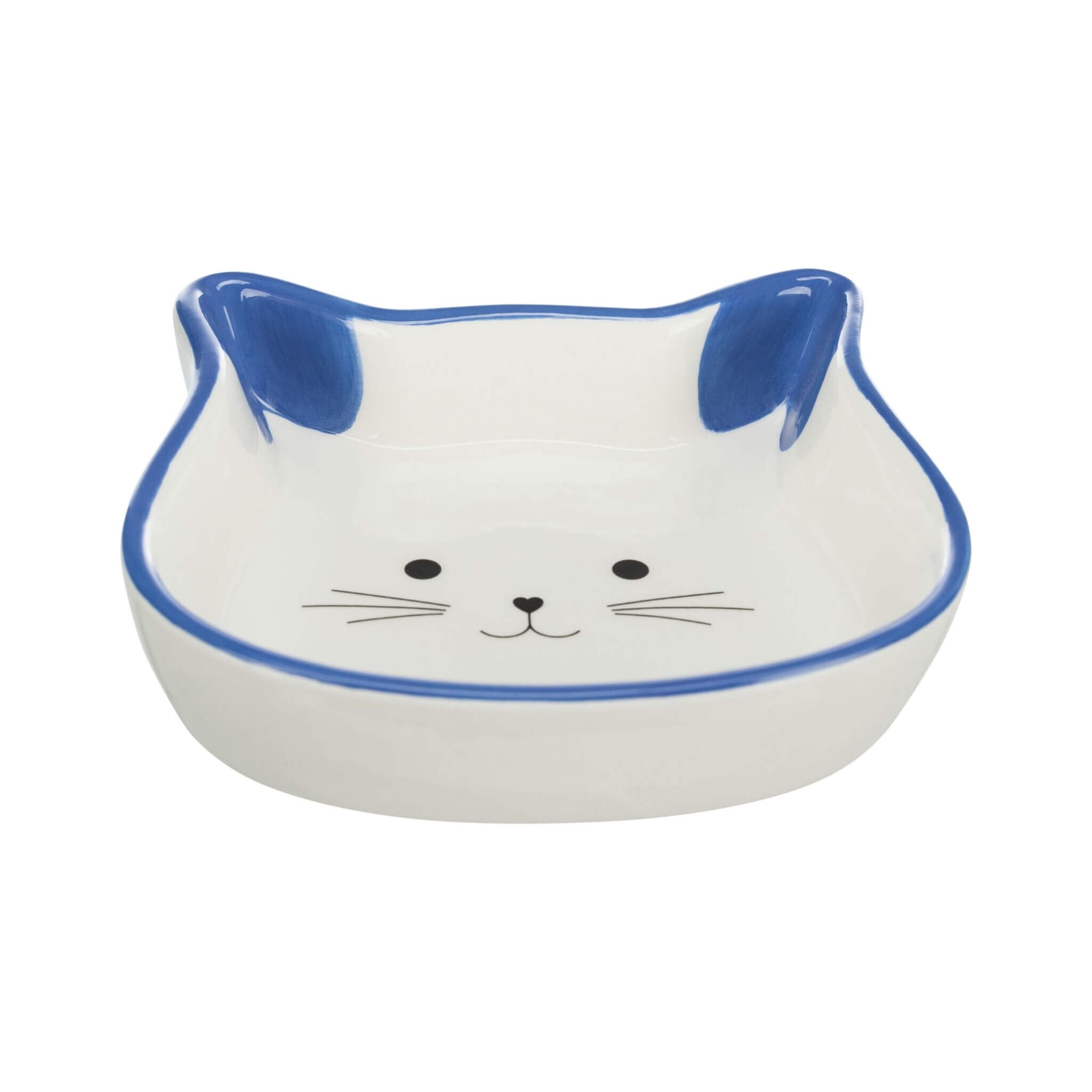 Ceramic cat bowl blue 0.25 l 12 cm