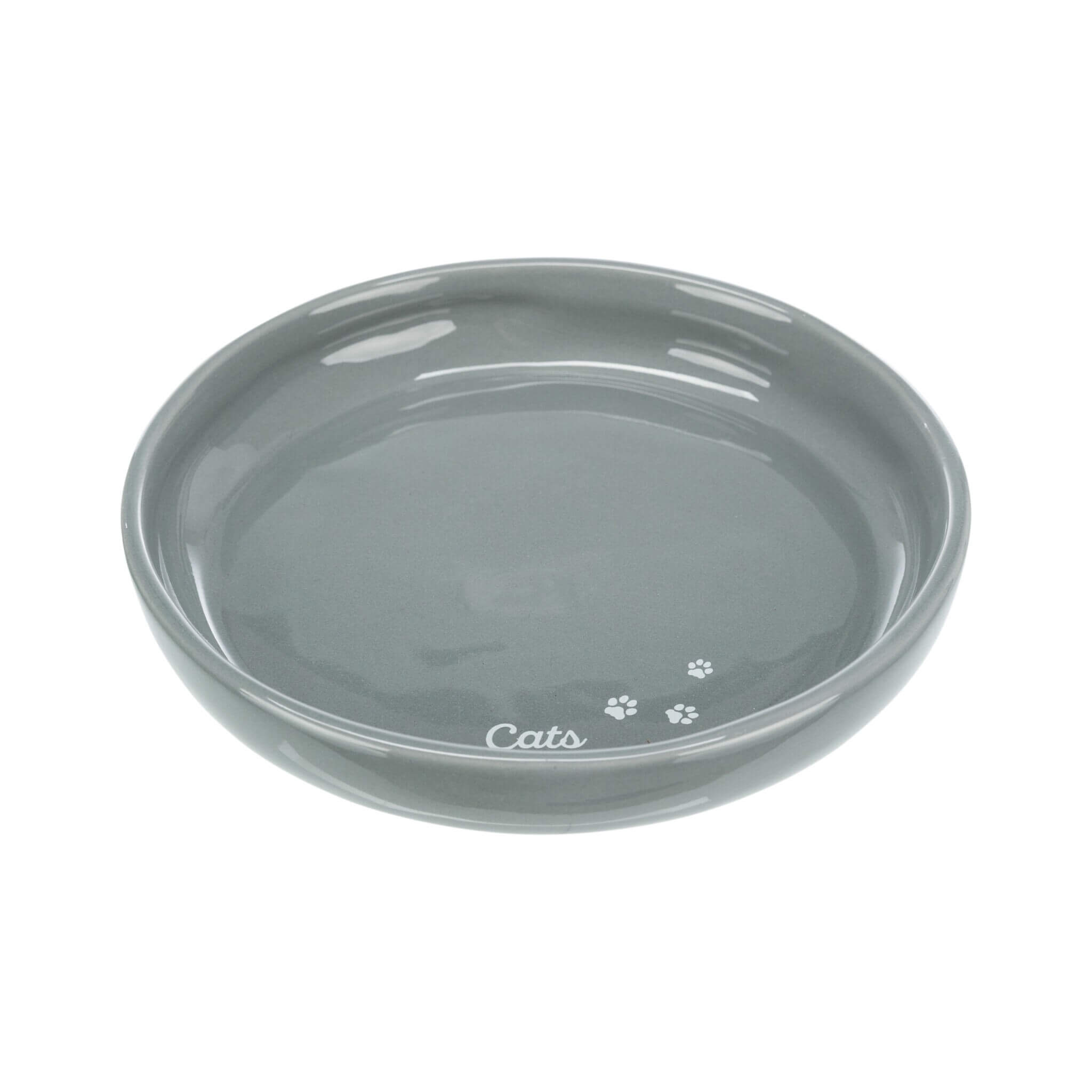 XXL ceramic bowl for cat 0.35 l / Ø 18 cm - gray