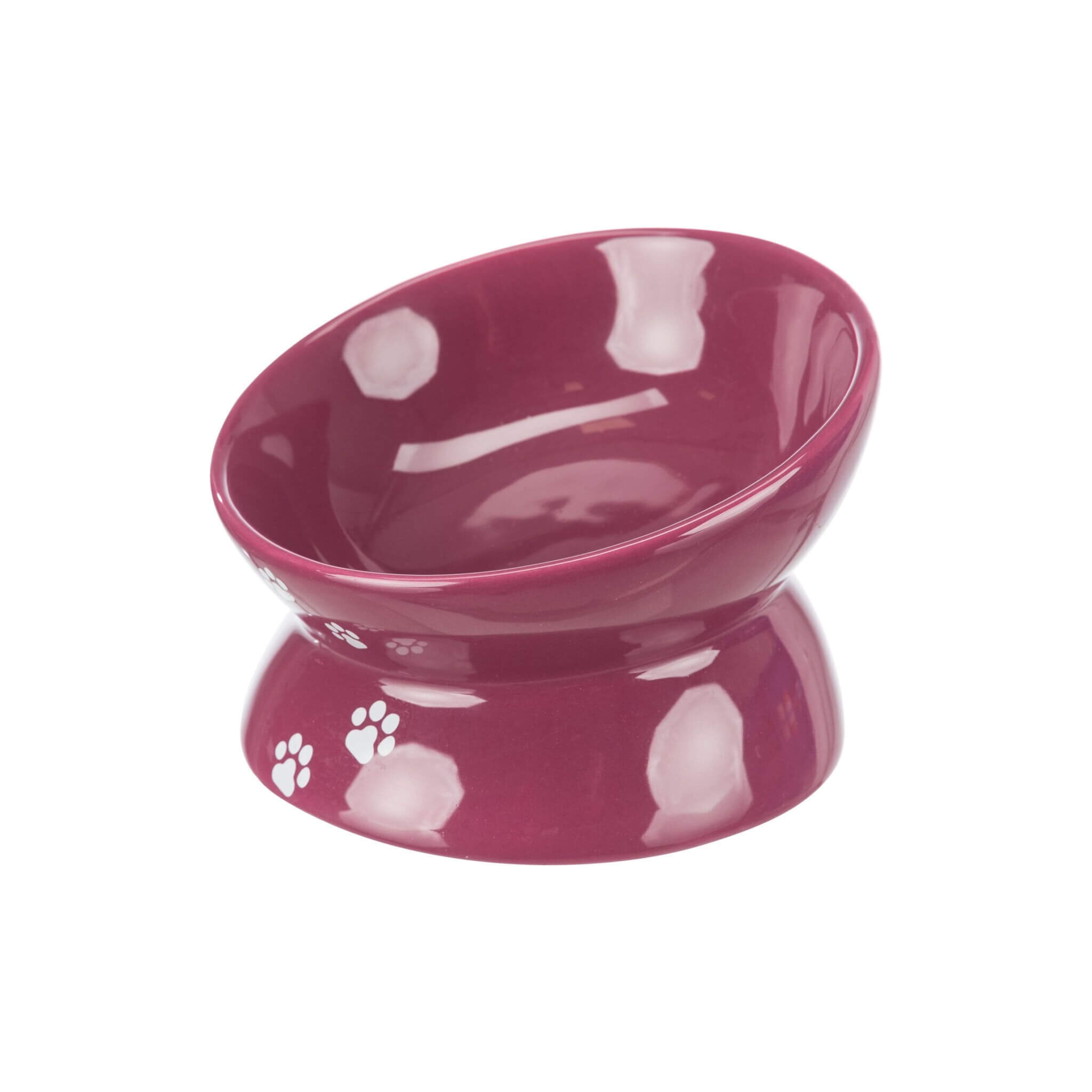 Ceramic cat bowl, purple, 0.15 l, ø 13 cm