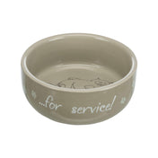 Ceramic cat bowl 0.3 l, beige, ø11 cm