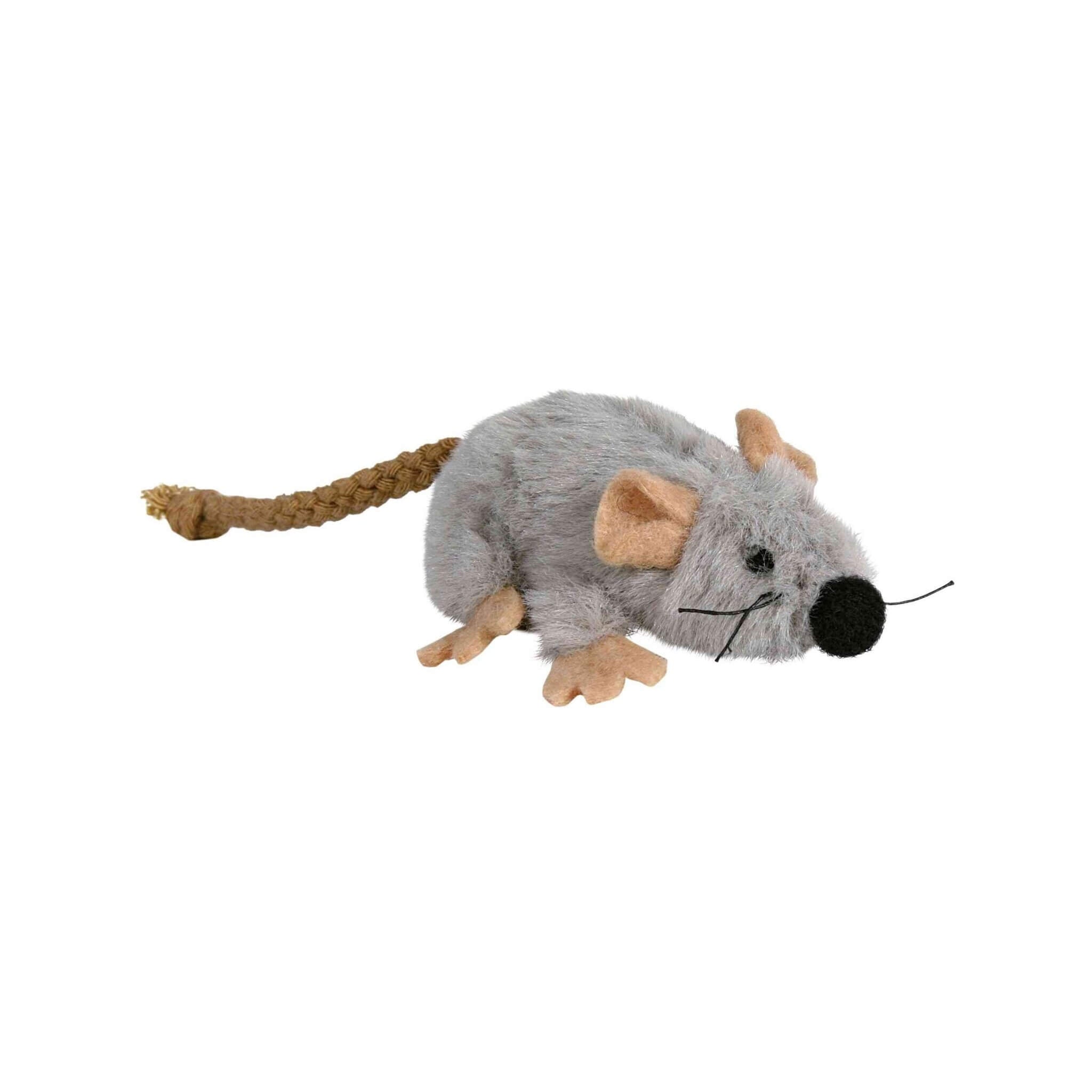 Plush mouse with catnip for cat, 7 cm