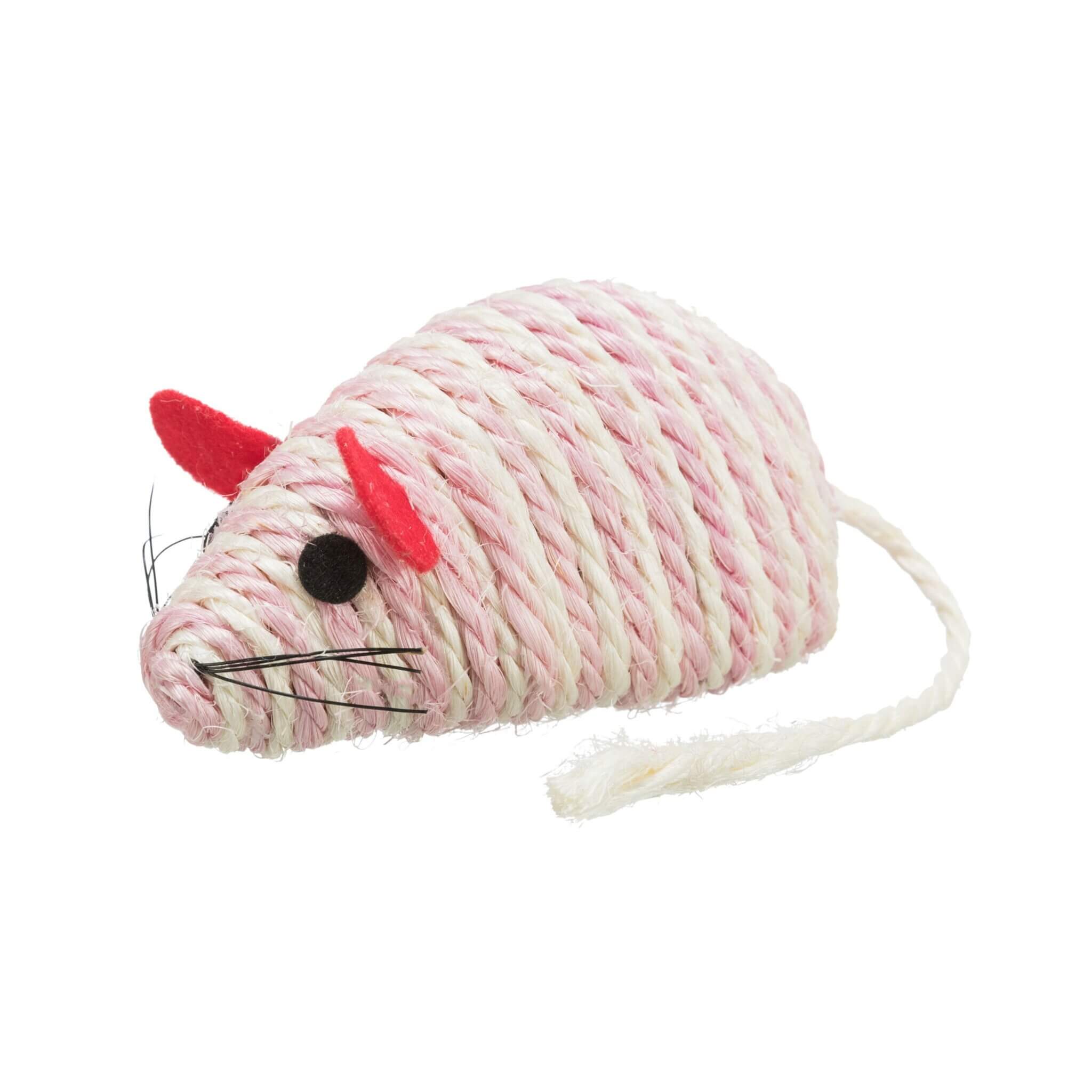 XXL HappyMiau Sisal Mouse with Bell 10 cm