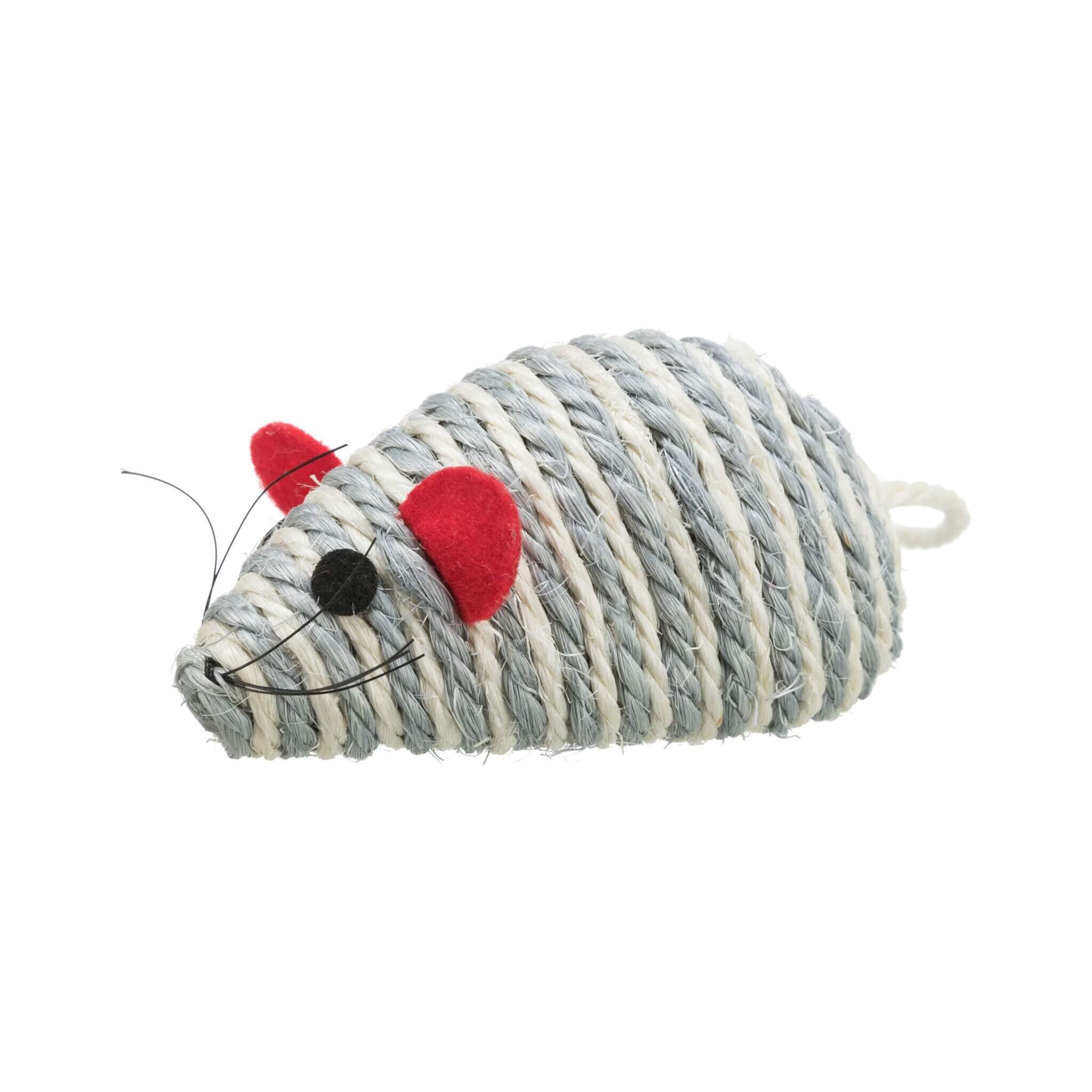 XXL HappyMiau Sisal Mouse with Bell 10 cm