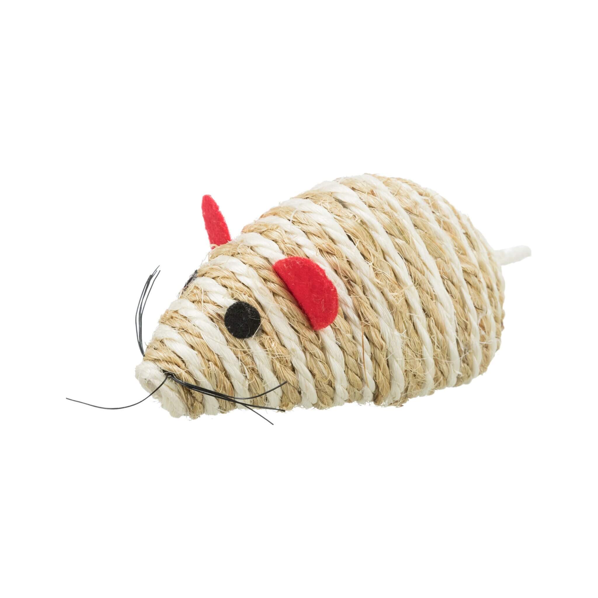 XXL HappyMiau Sisal Mouse with Bell 10 cm