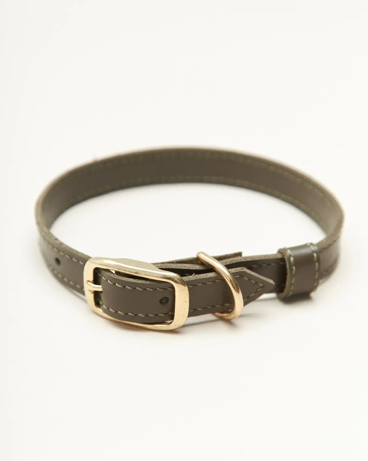 "Classy" dog collar - olive elegance in a minimalist version