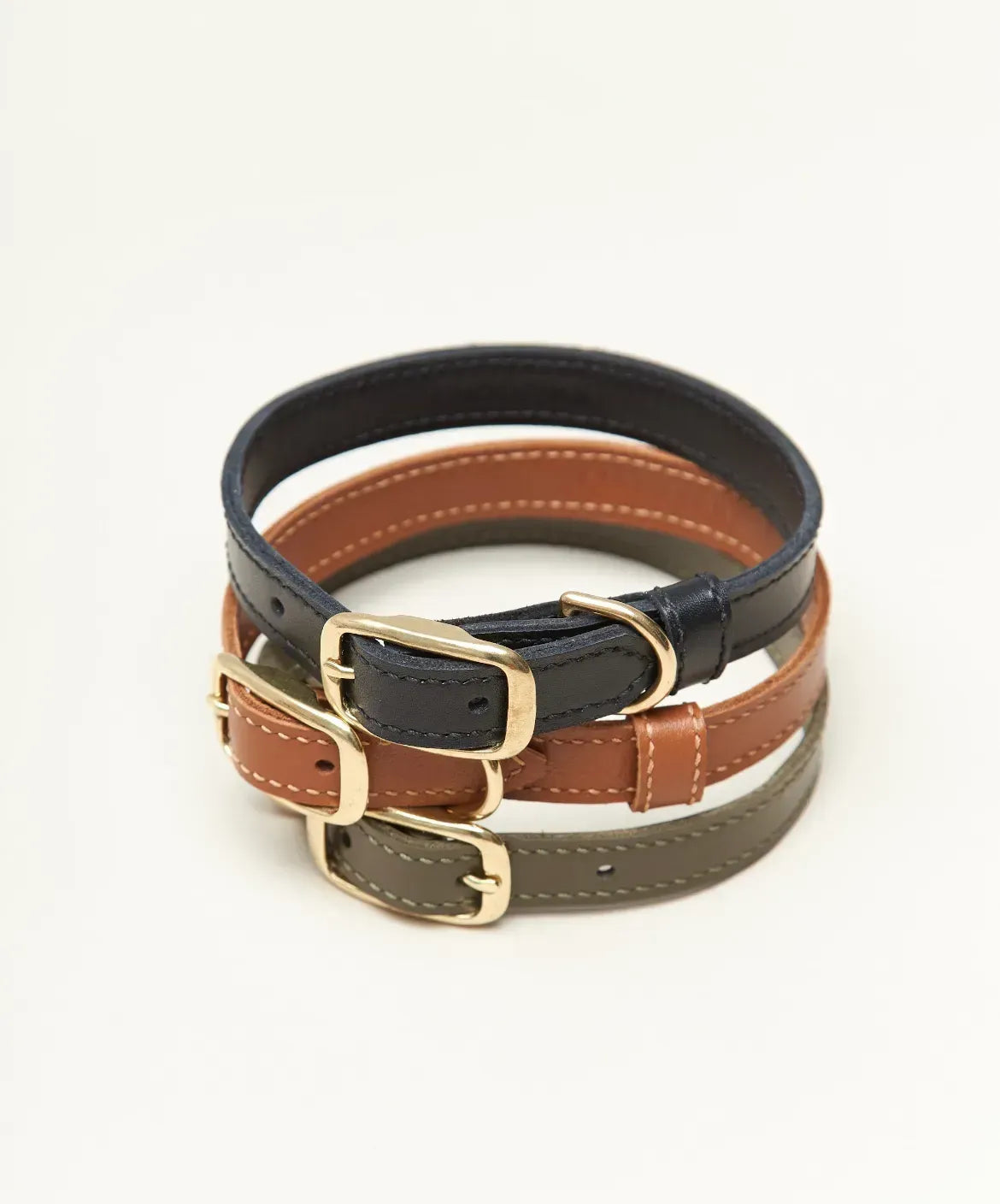 "Classy" dog collar - olive elegance in a minimalist version
