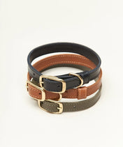 "Classy" dog collar - olive elegance in a minimalist version