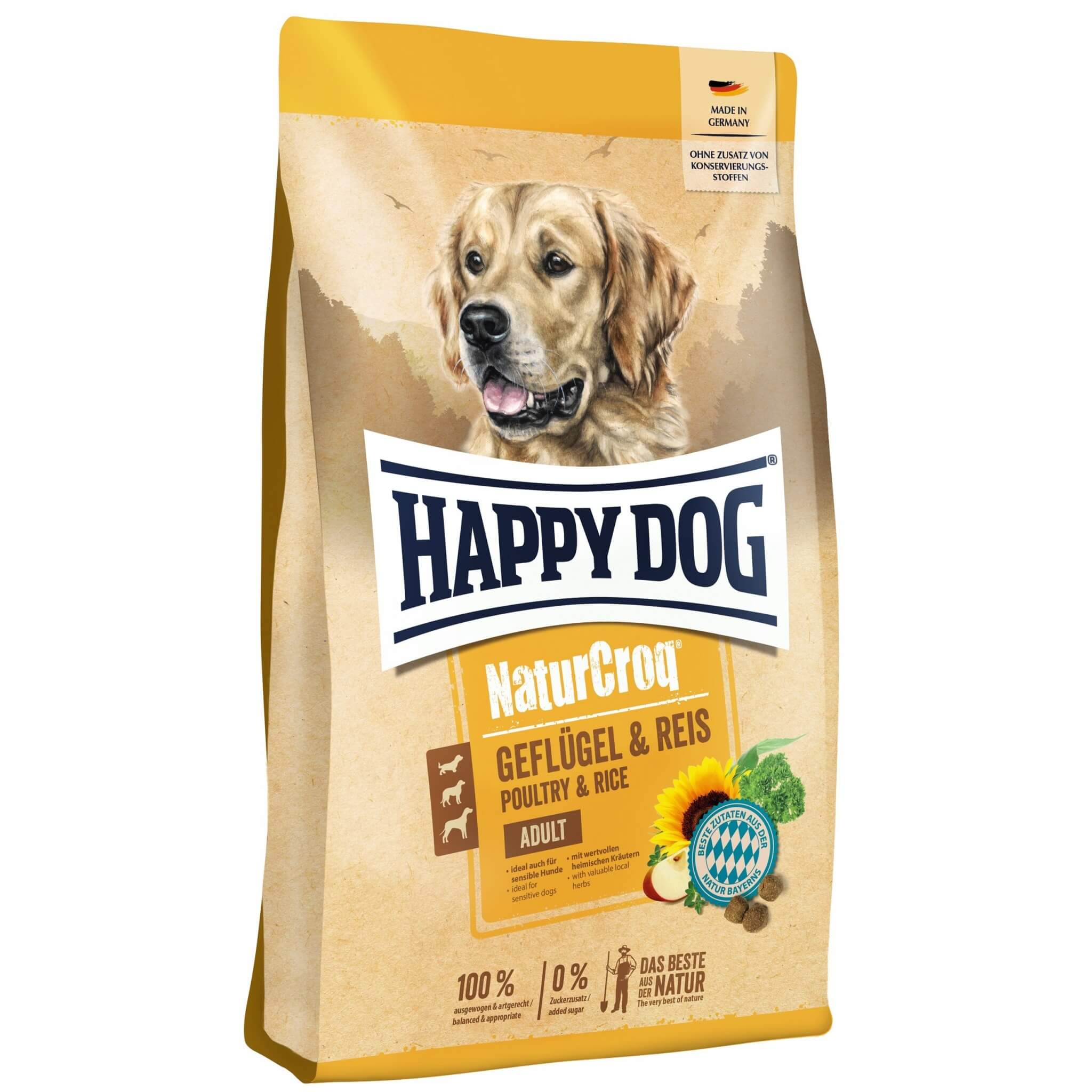 Happy Dog NaturCroq – karma z drobiem i ryżem