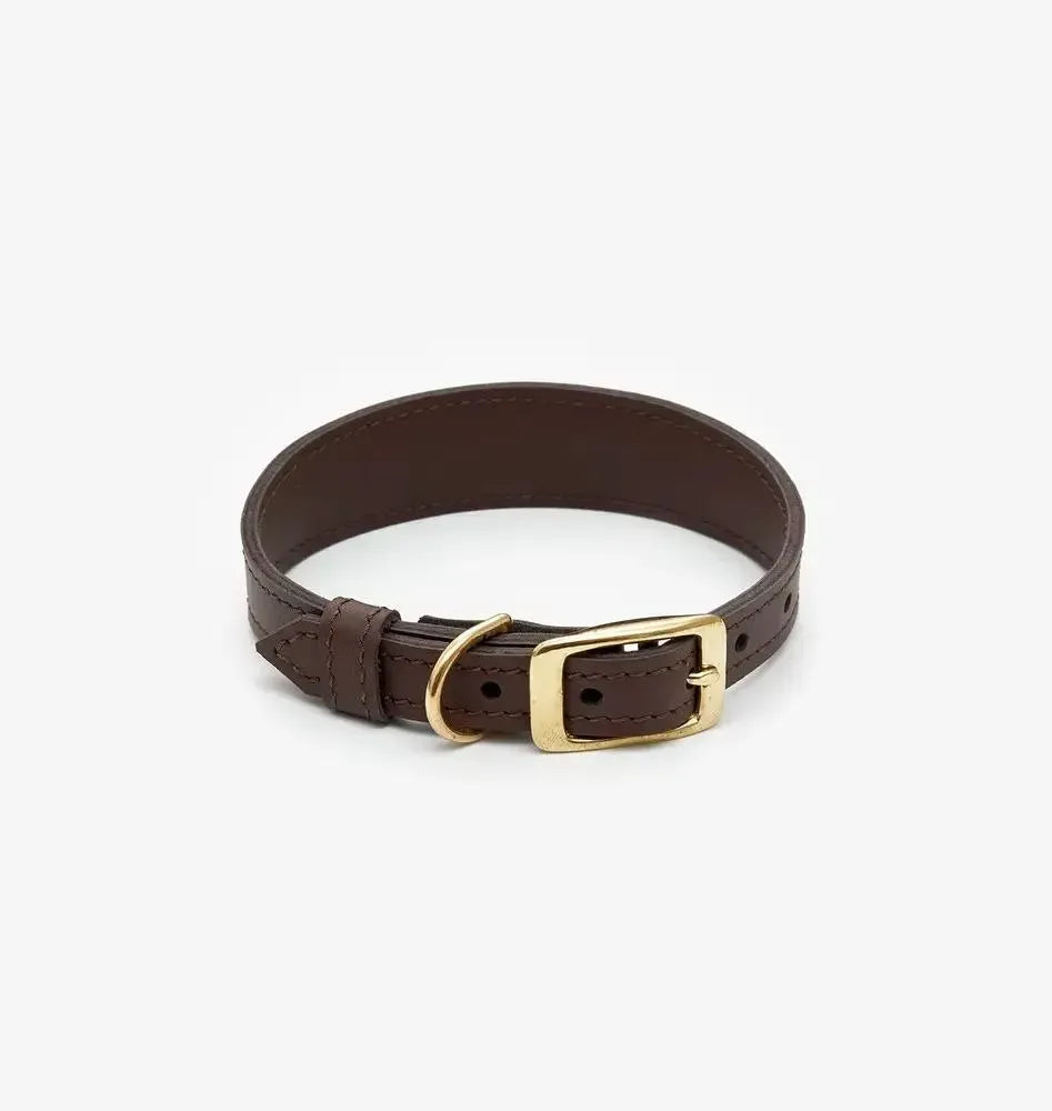 "Almond" dog collar - elegance, durability and hand-made