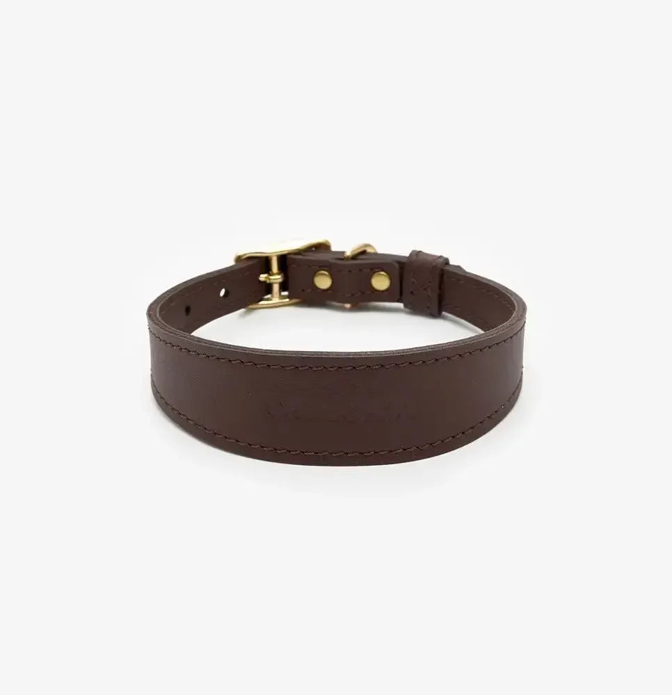 "Almond" dog collar - elegance, durability and hand-made