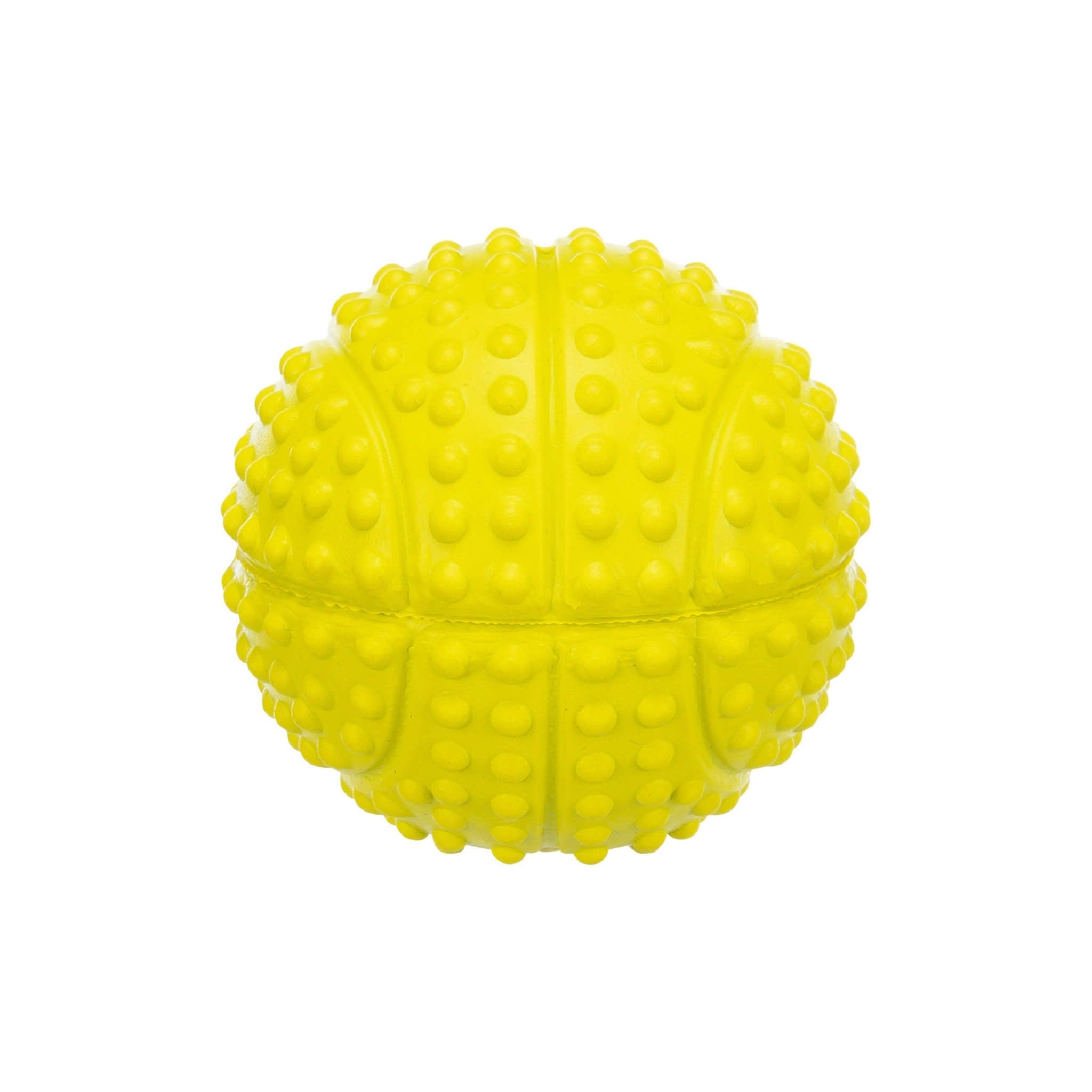 Natural rubber ball 7 cm - with sound, lime