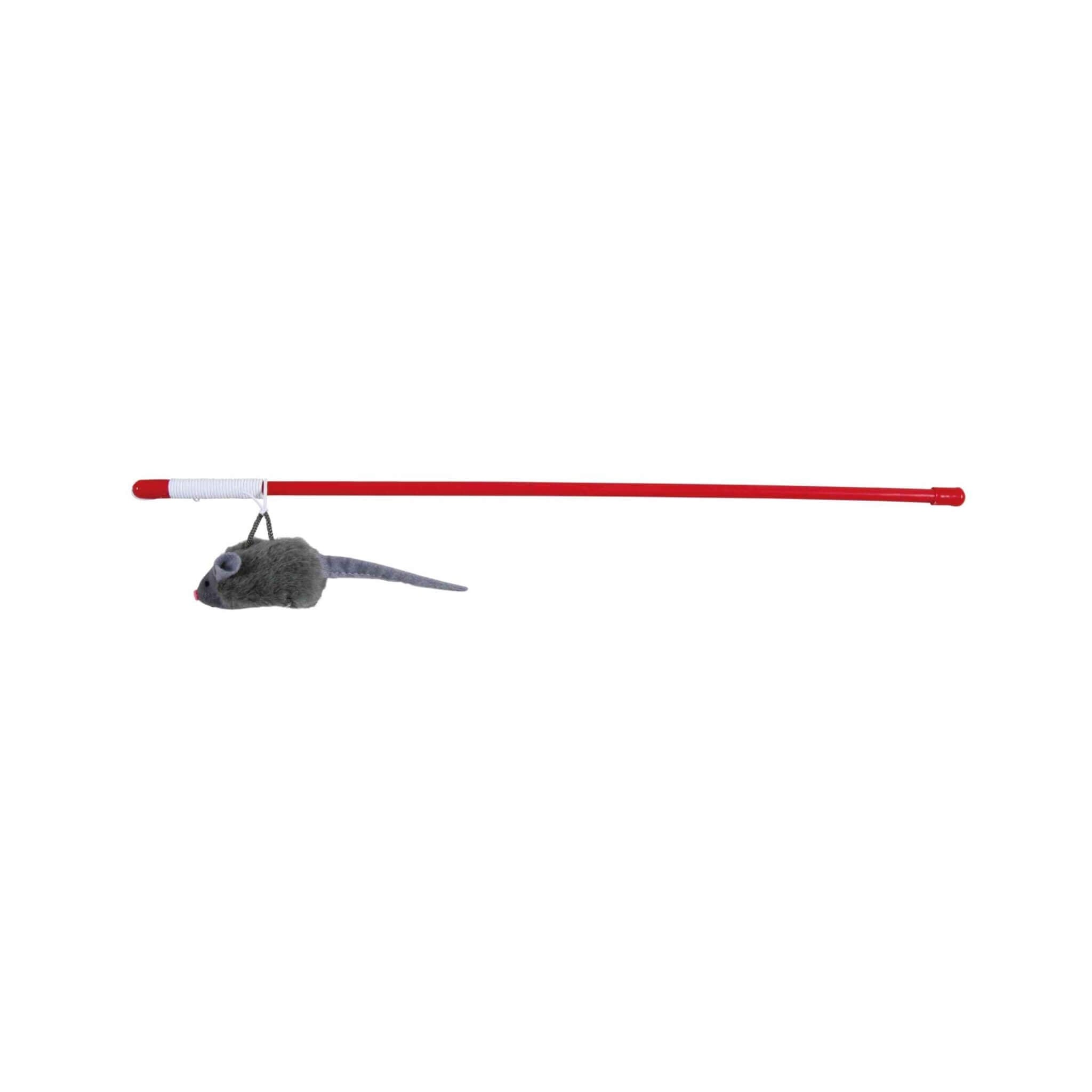 Cat Fishing Rod with Squeaky Mouse, 47 cm