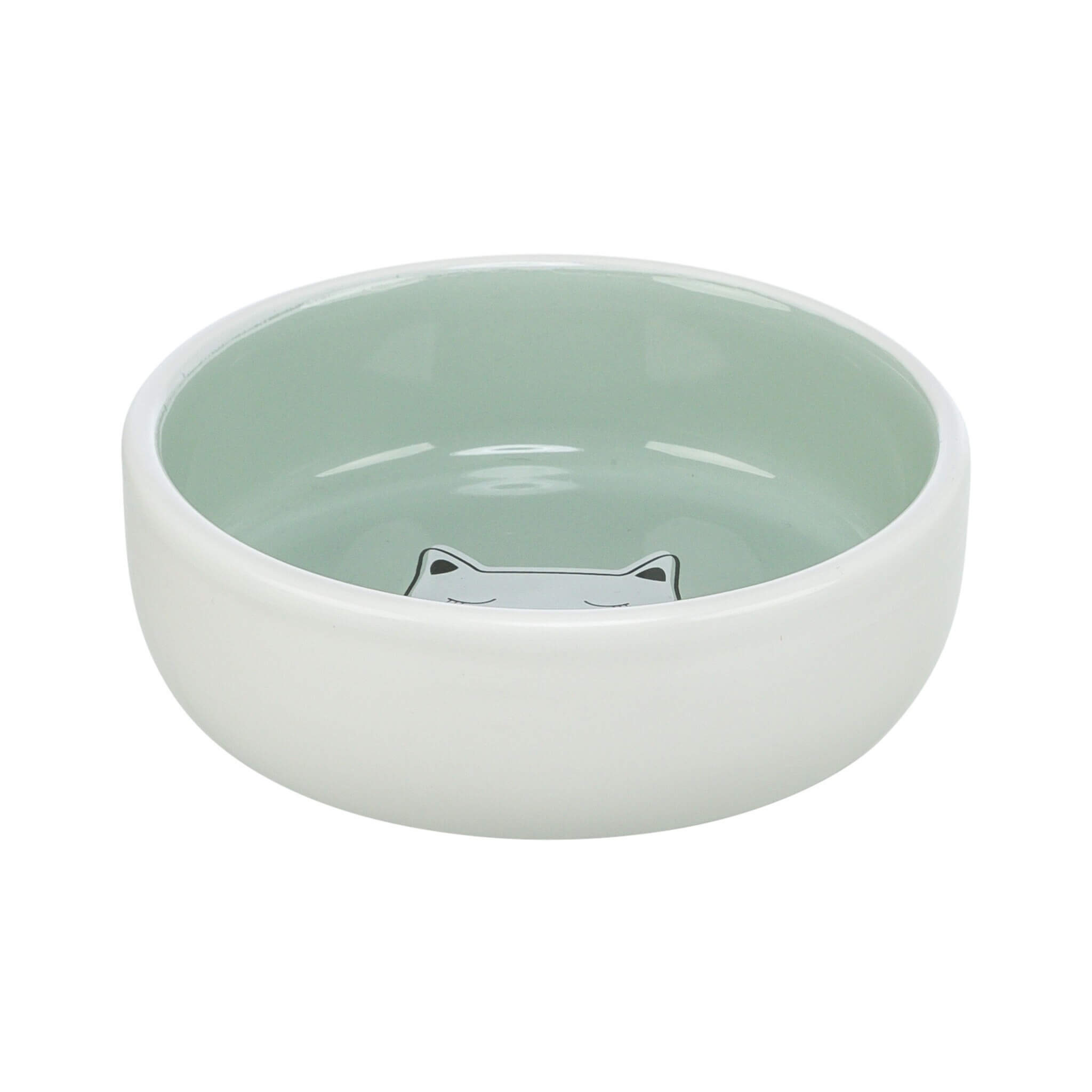 Ceramic cat bowl 0.3 l with graphics - 13 cm