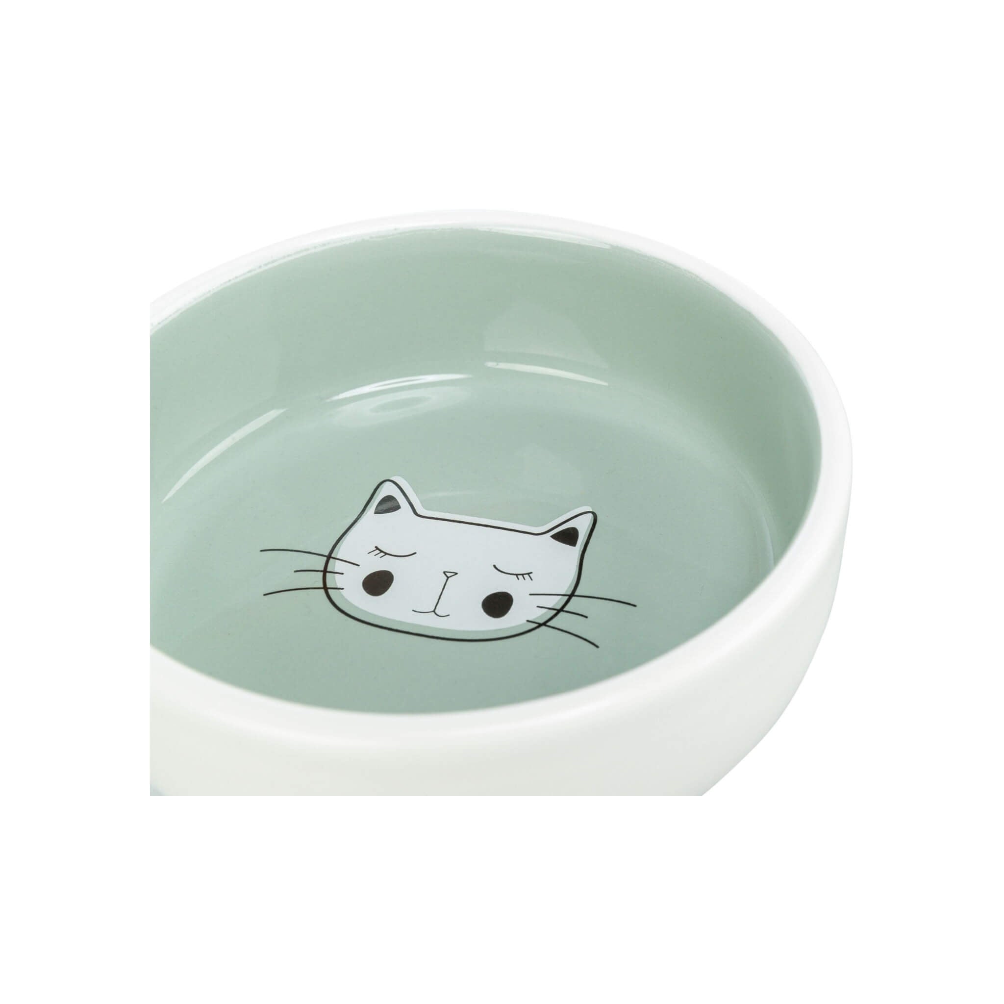Ceramic cat bowl 0.3 l with graphics - 13 cm