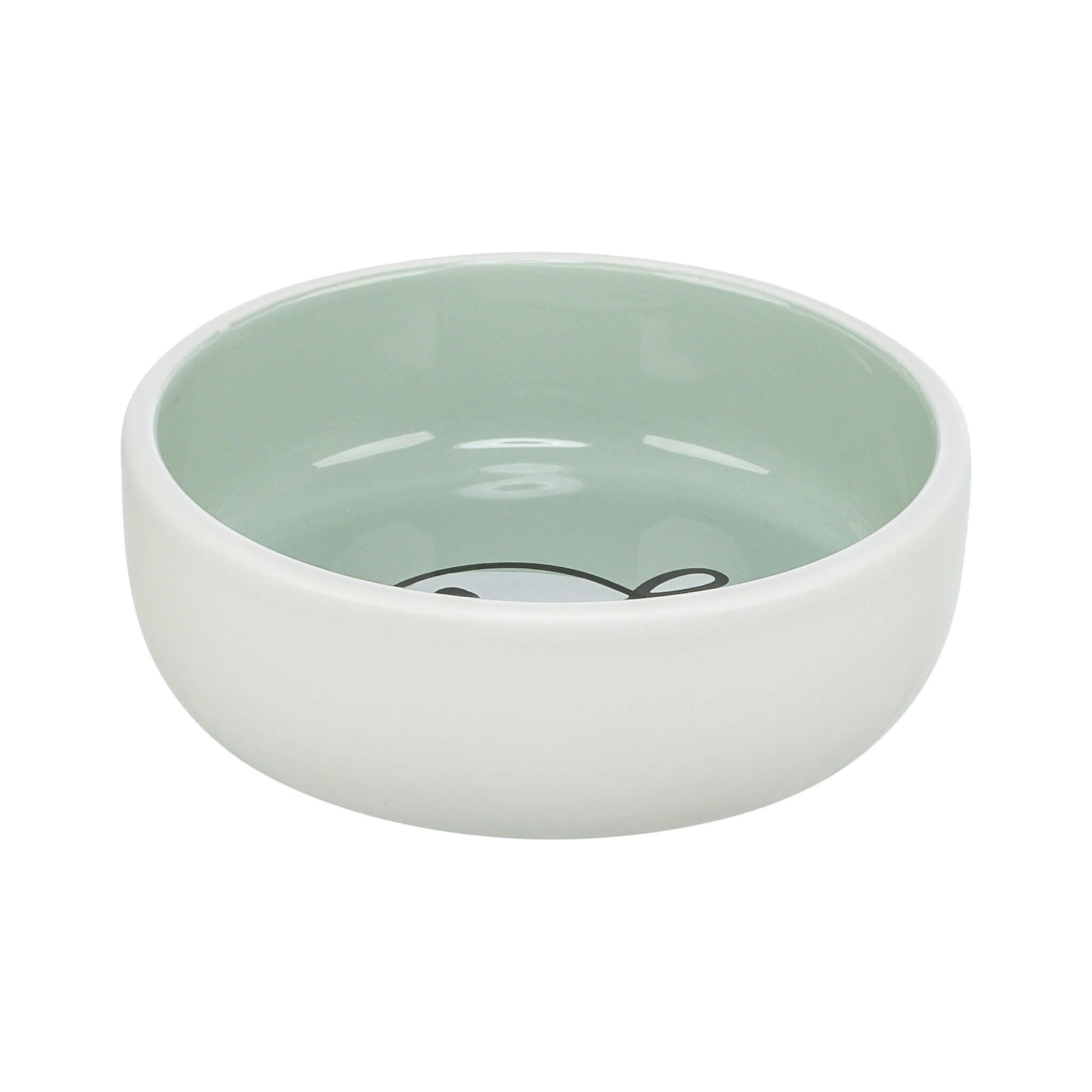 Ceramic cat bowl with fish 0.3 l Ø13 cm