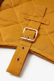 Kurtka przeciwdeszczowa dla psa w kolorze musztardowym