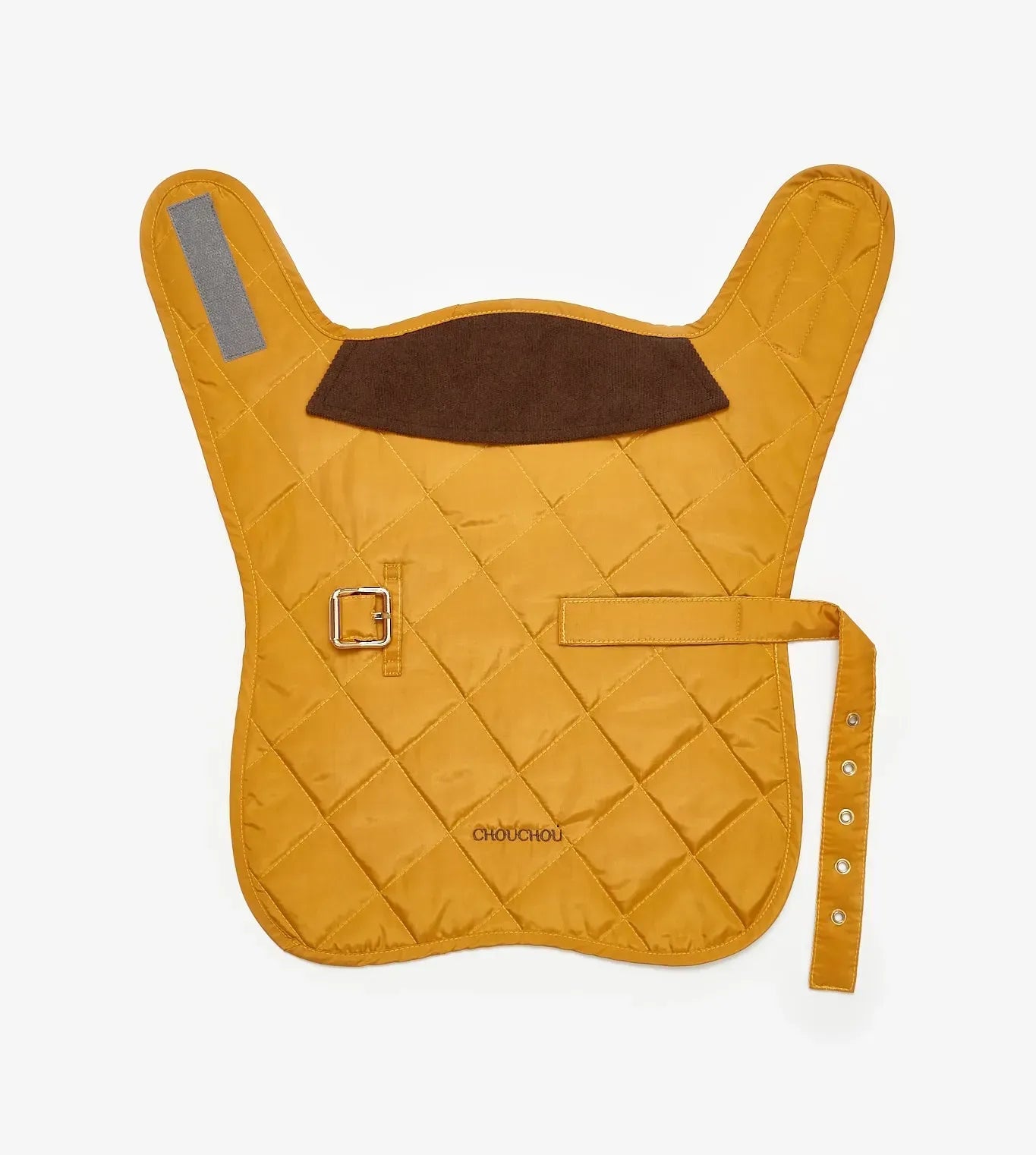 Kurtka przeciwdeszczowa dla psa w kolorze musztardowym