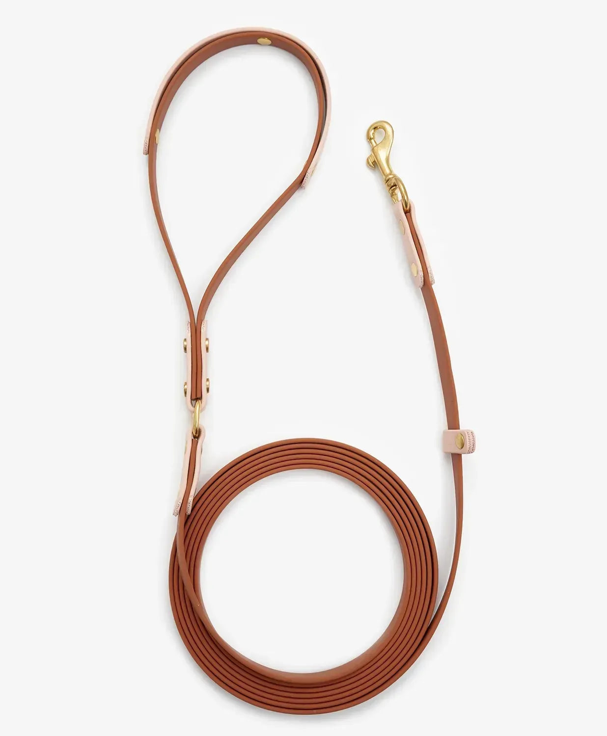 Dog leash "BioThane" - light brown with powder