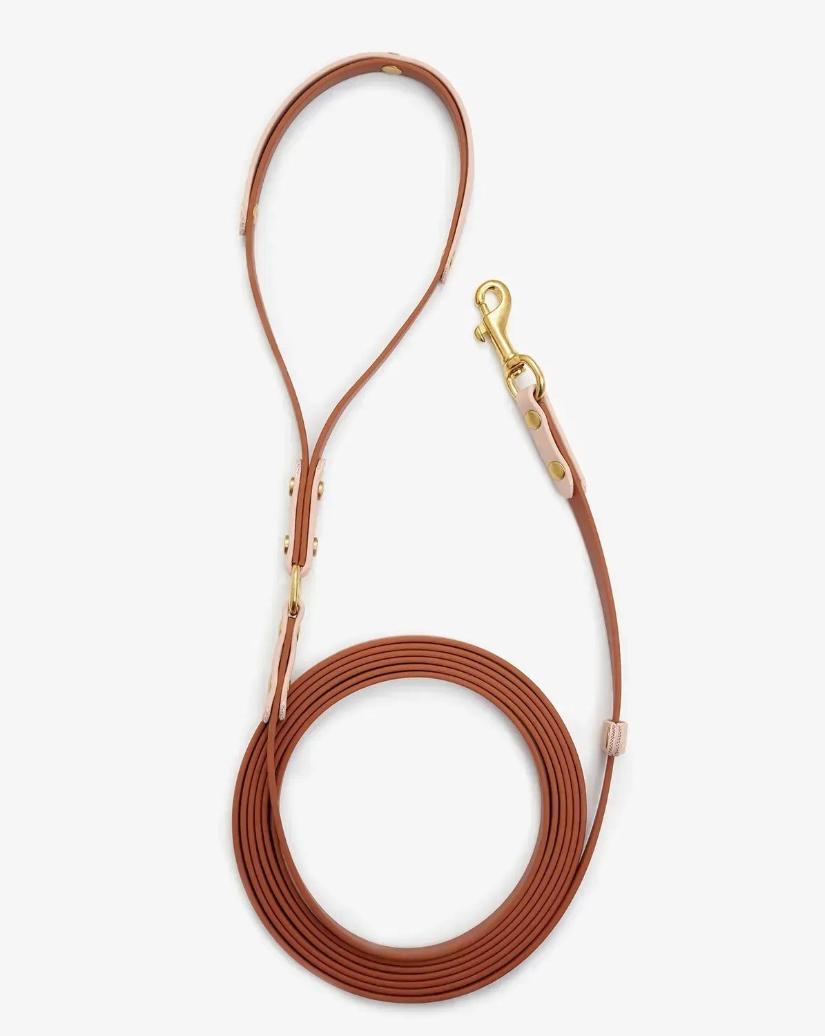 Dog leash "BioThane" - light brown with powder