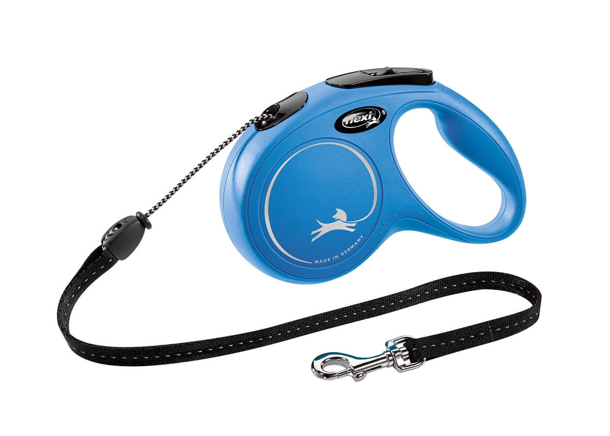 FLEXI New Classic blue automatic leash 8m