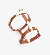 Dog harness "BioThane" guard - light brown with white
