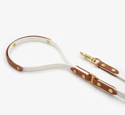 Dog leash "BioThane" - white with light brown