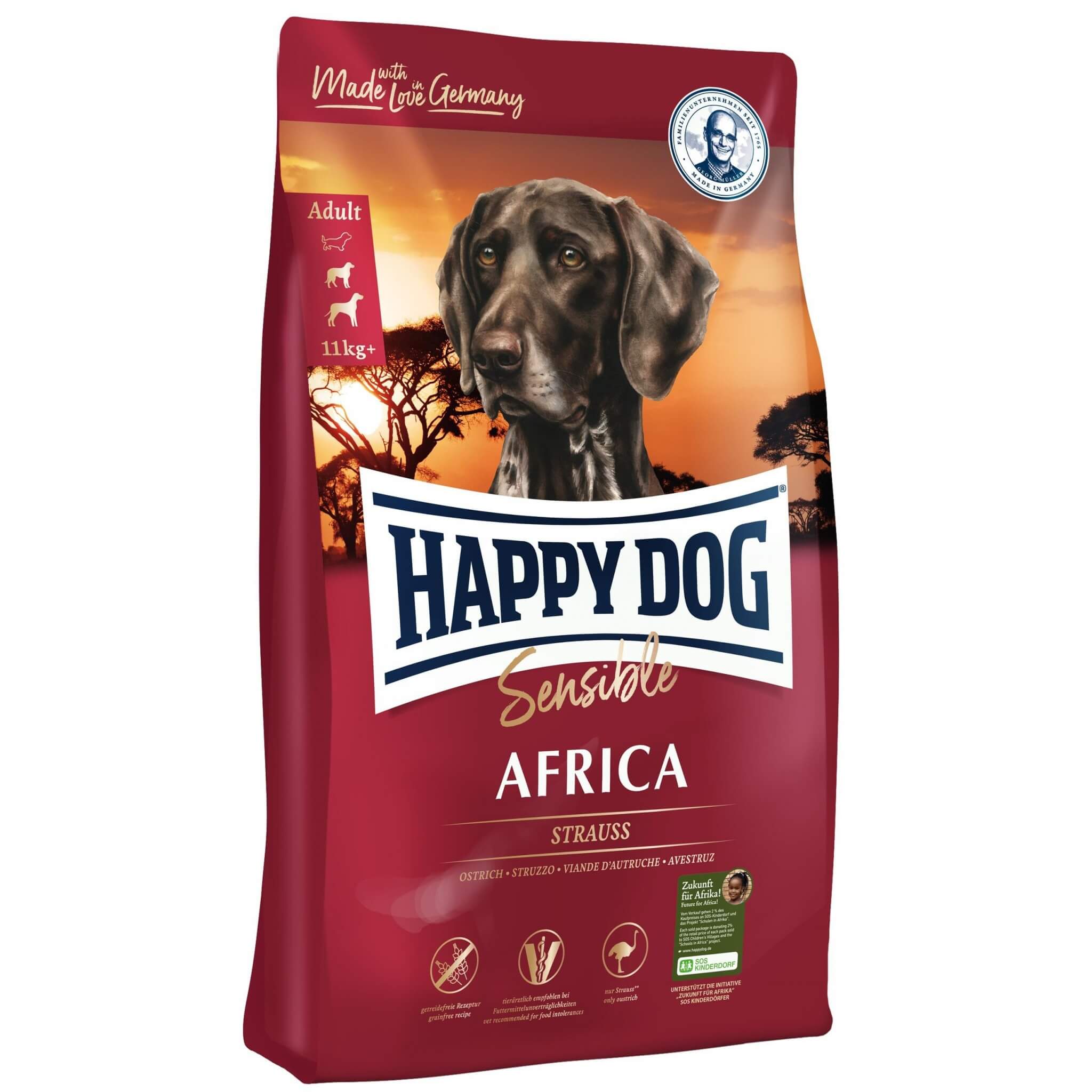 Happy Dog Africa – karma z mięsem strusia dla psów