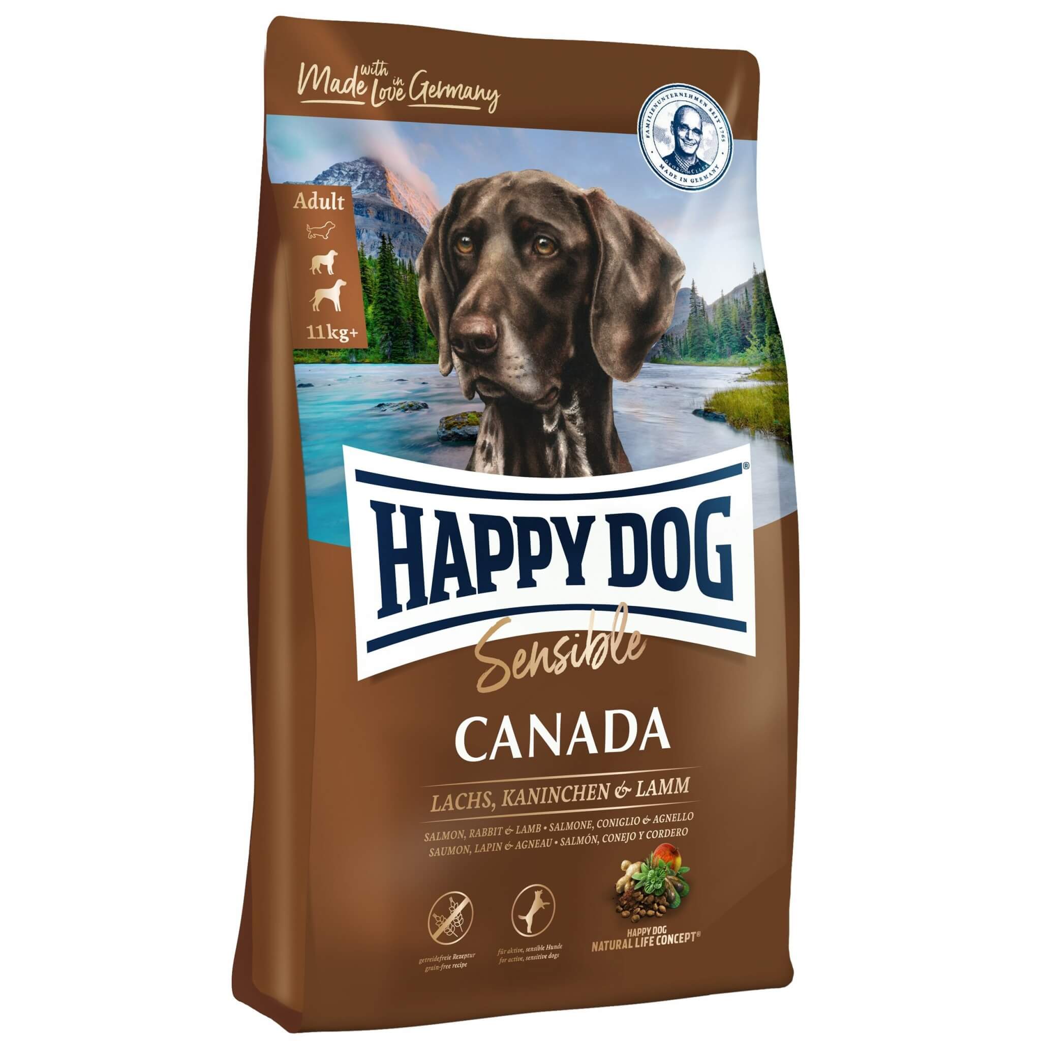 Happy Dog Canada sin cereales con salmón y conejo 11 kg – Zoo Galaxy