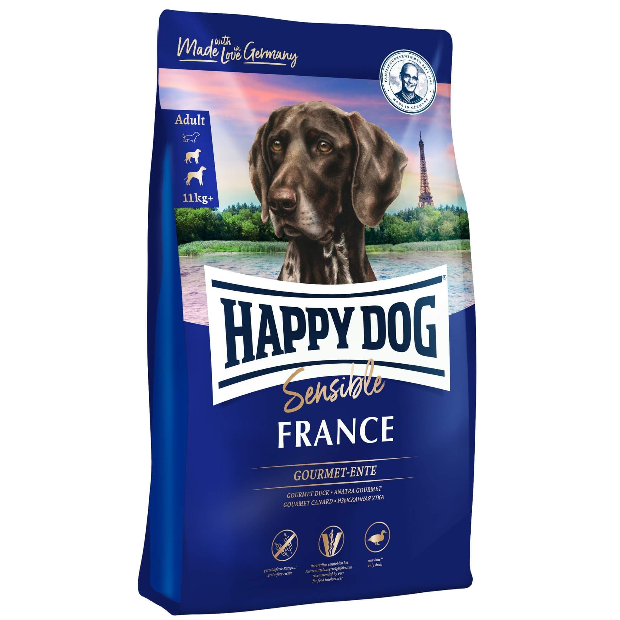 Happy Dog France – bezzbożowa karma z kaczką 11kg